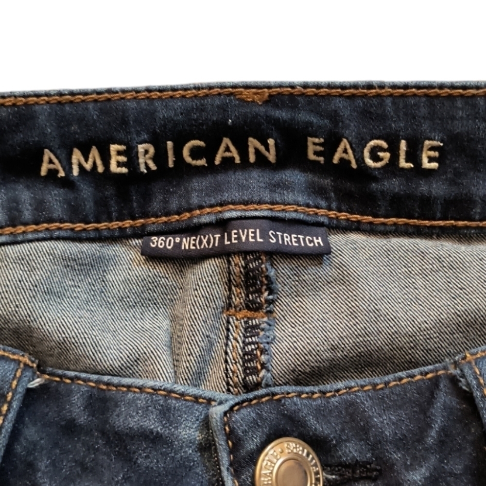 American Eagle 360° Next Level Stretch High Rise Jegging Size 8 Long - Picture 3 of 8